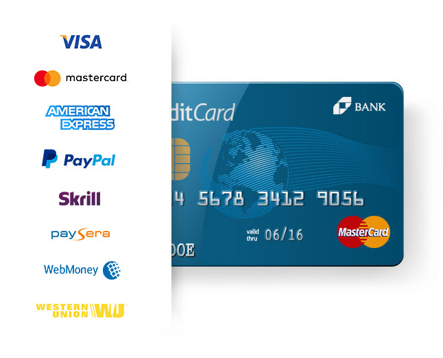 Вы можете оплатить услуги OWEXX хостинга в различных платежных системах по всему миру. Visa, Mastercard, American Express, PayPal, Skrill, Paysera, WebMoney, Western Union и другие.
